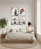 Quiet Journey — 4-Piece Japanese Ink Set (Black Frames)