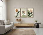 Botanical Geometry Wall Art Set Framed (3-Piece)