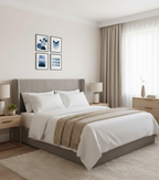 Soft Blue Horizon Set Black Framed Watercolor Wall Art (4-Piece)