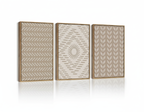 Textured Neutral Pattern Wall Art Set Framed(3-Piece)