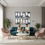 Dream, Wisdom & Beyond | 6-Piece Framed Chinese Calligraphy Marble Art Set